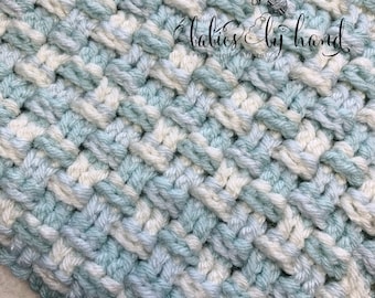 Easy Crochet Pattern Farmhouse Baby Blanket. DOWNLOAD NOW  Makes a Wonderful Baby Shower Gift. Multiple Sizes Available in this Pattern