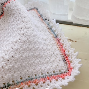 EASY Baby Blanket Crochet Pattern, Baby Crochet Pattern, Blanket Crochet Pattern, Beginner Crochet Baby Pattern, Receiving Blanket Pattern,
