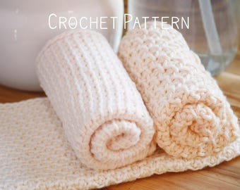 Tunisian Crochet Washcloth Pattern: Rustic Elegant Designs (PDF Pattern)