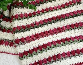 Patrón fácil de manta de bebé a crochet, patrón PDF de descarga instantánea, patrón de crochet fácil para hacer una manta personalizada para baby shower o para llevar a casa.