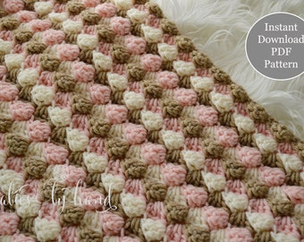 Easy Crochet Pattern Baby Blanket PDF Digital Download  Great Gift for Babies and Toddlers Multiple Sizes in Pattern Baby Shower or New Mom