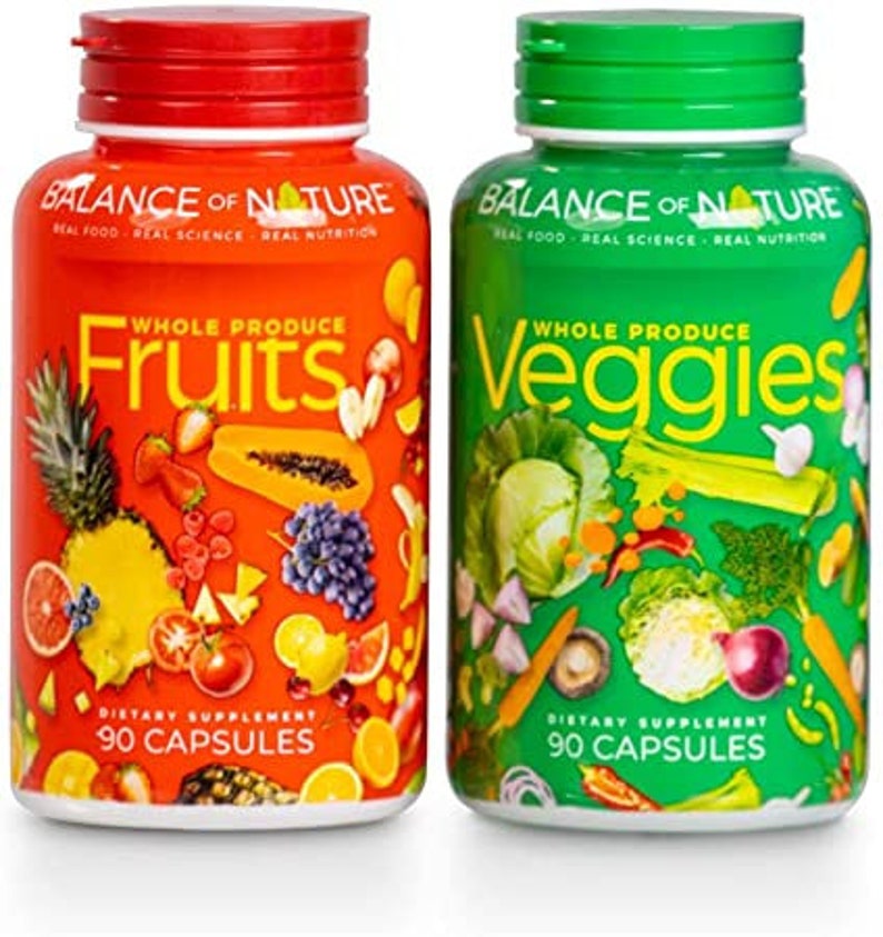 Balance of Nature Fruits and Veggies 90 Caps per Bottle 2 | Etsy