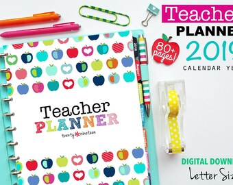 teacher planner etsy teacher calendar planner