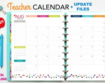 2020 2021 Teacher Planner Calendar Update Printable Planner Etsy