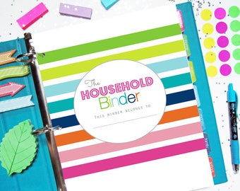 Home Management Binder // Planner Inserts - PDF Download // Household Binder - Mom Planner // Budget, Spring Cleaning, BIG Happy Planner