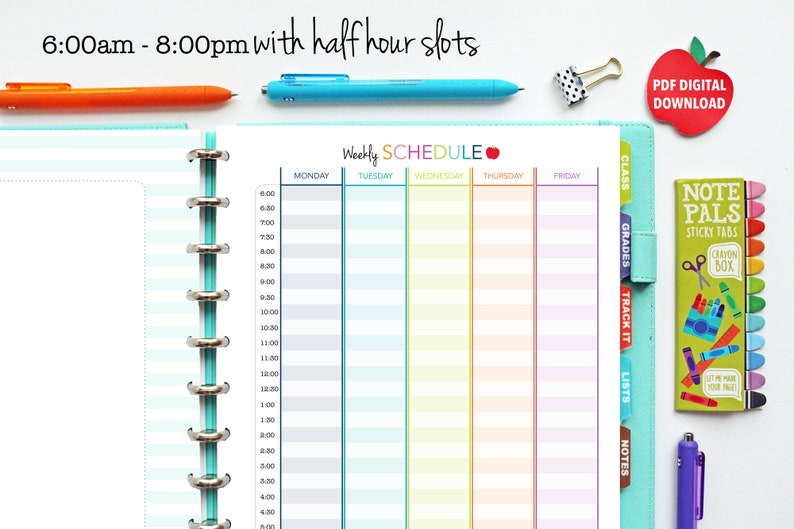 2023-2024 Homeschool Planner / Printable Inserts PDF / Lesson Planner / Virtual Learning, Calendar, Tracking, Big Happy Planner image 2