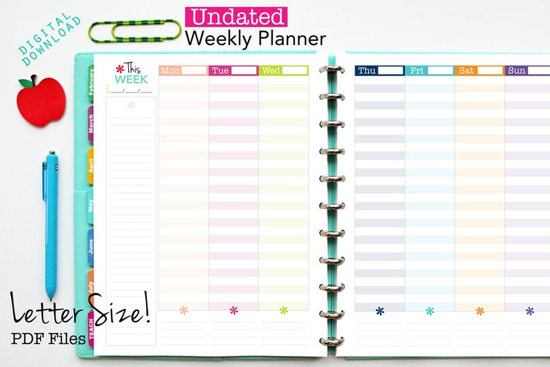 UNDATED Vertical Weekly Planner, Printable Planner Inserts, Electronic Down load, Weekly Designing, Hourly Planner, Season Control, 2018 Planner photo regarding Weekly Printable Planner named UNDATED Vertical Weekly Planner, Printable Planner Inserts, Electronic Obtain, Weekly Designing, Hourly Planner, Year Command, 2018 Planner