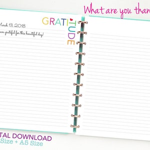 Gratitude Journal Page Printable Inserts Planner Pages - Etsy