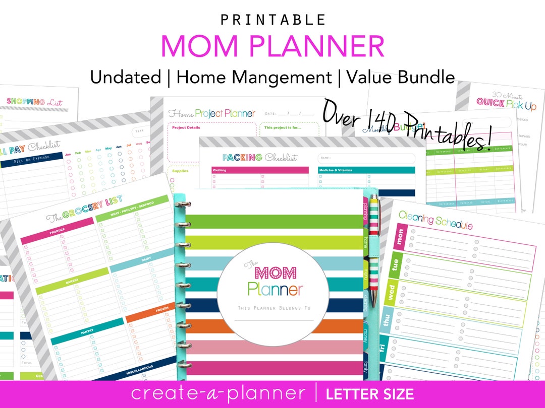 Home Management Binder // Printable Planner Inserts  PDF