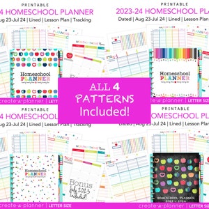 2023-2024 Homeschool Planner / Printable Inserts PDF / Lesson Planner / Virtual Learning, Calendar, Tracking, Big Happy Planner image 10