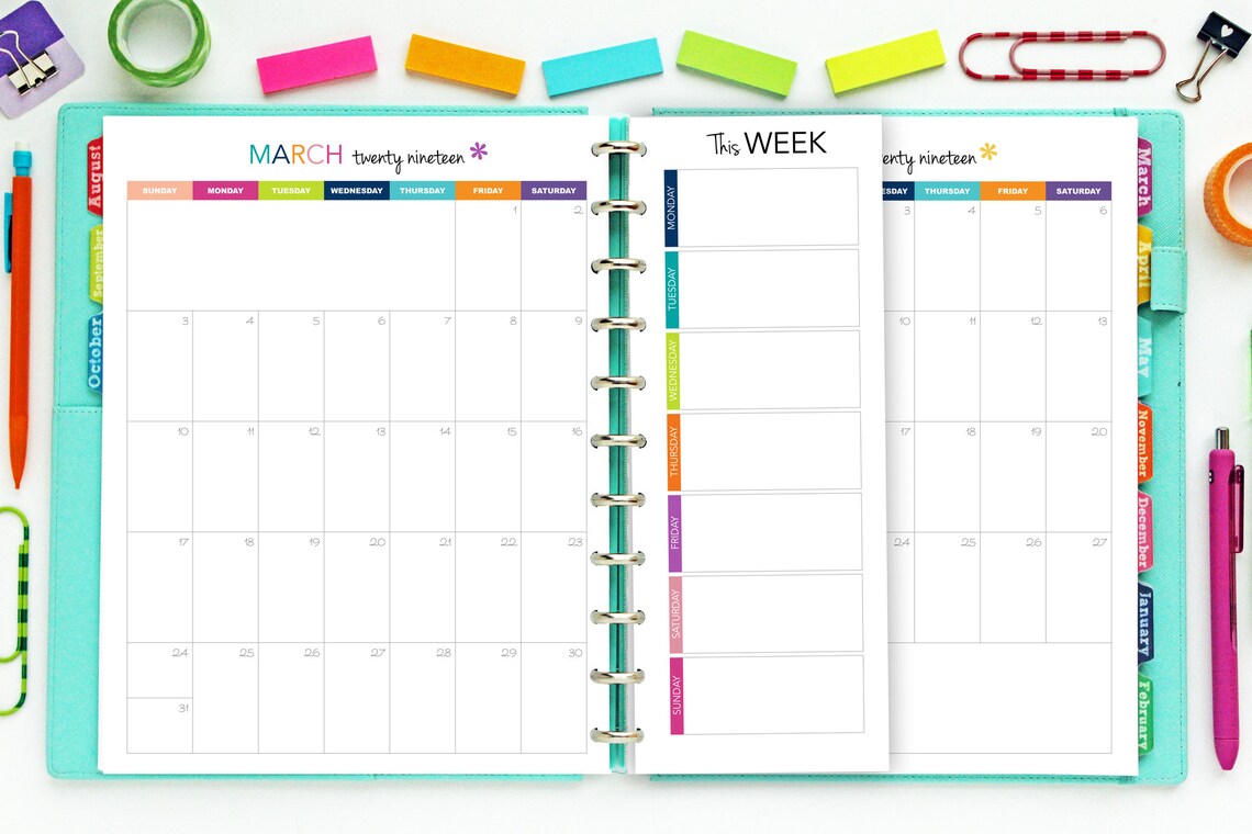 Weekly Planner Half Sheet // Printable Planner Inserts PDF | Etsy