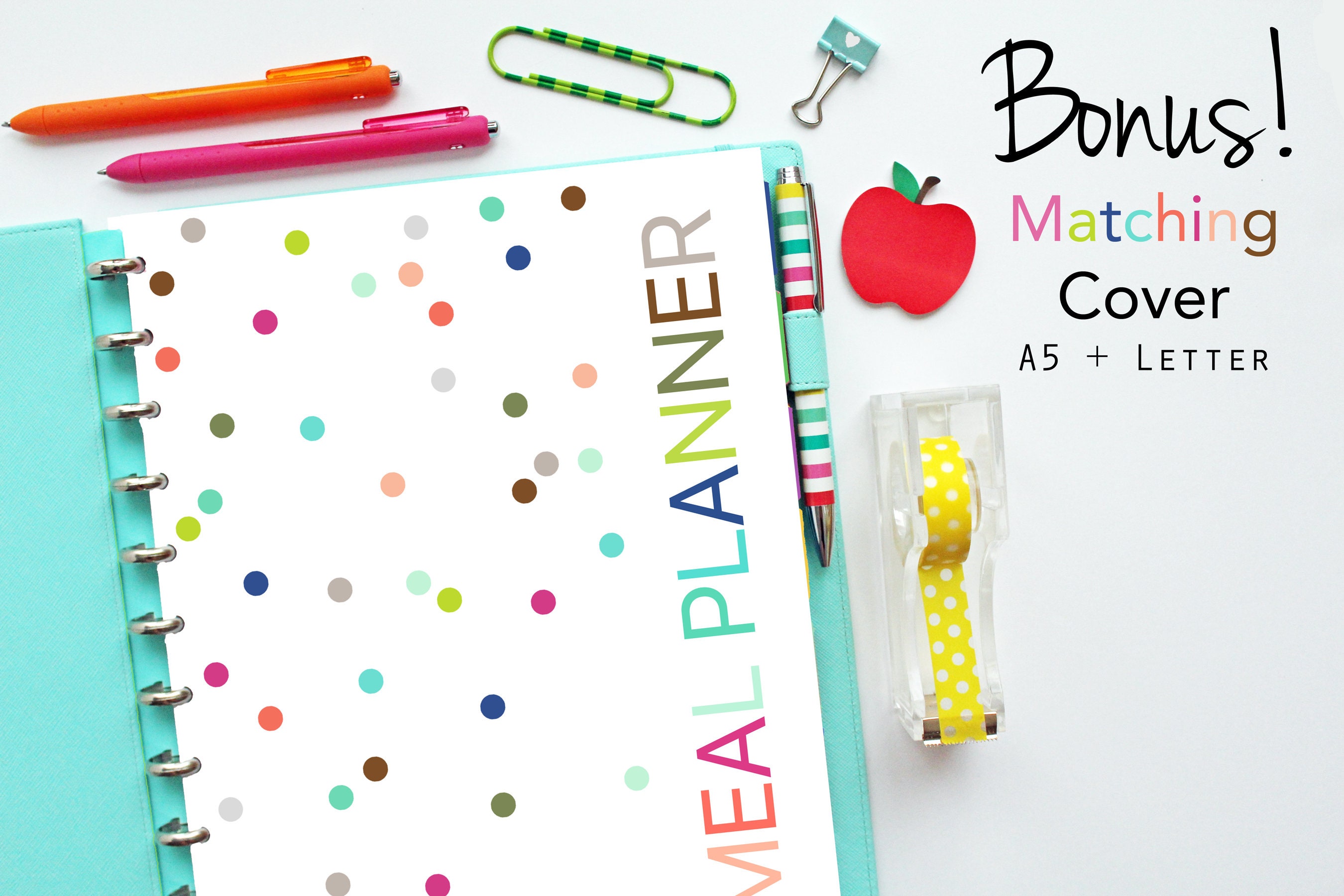 Weekly Meal Planner // Printable Planner Inserts PDF - Etsy