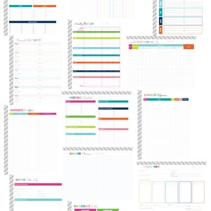 Home Management Binder, Mom Planner, Kids Chore Chart, Printable Inserts PDF Download, Household Organizer, Budget, Cleaning, Meal Planning image 5