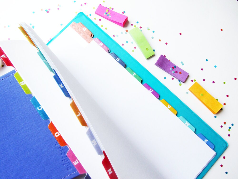 printable alphabet divider tabs for address book or planner etsy