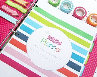 Huishoudelijke binder//afdrukbare planner inserts-PDF-download//moeder planner-huisbeheer//begroting, schoonmaak, maaltijdplanning, moeder