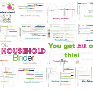 Life Binder Home Management Planner PDF Download, Household Mom Planner, ADHD, Family Budget, Spring Cleaning, BIG Happy Planner, Chores image 4