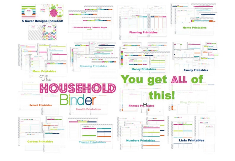 Life Binder Home Management Planner PDF Download, Household Mom Planner, ADHD, Family Budget, Spring Cleaning, BIG Happy Planner, Chores image 4