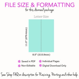 Task Tracker Weekly Checklist Half Sheet, Printable Planner Insert, Cleaning Schedule, letter size also fits Big Happy Planner image 4