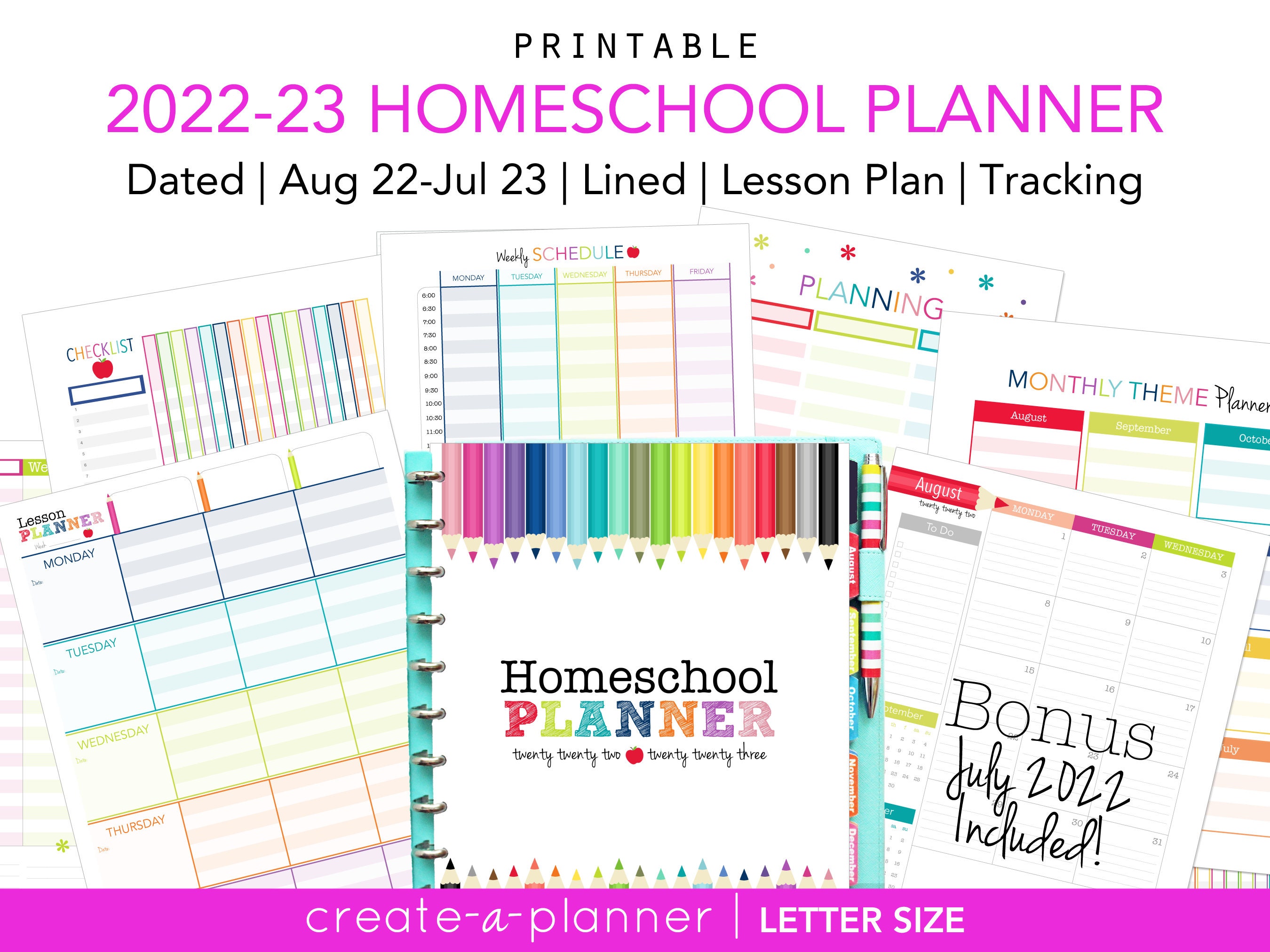 Learning & School homeschool planner printable planner coloring planner ...