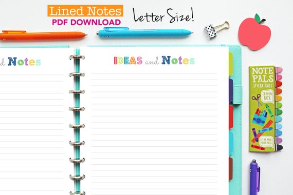 Coated Notes Web site // Printable Planner Inserts - PDF Down load // Specific Planner, Loved ones Binder, Huge Delighted Planner, 2019 photo relating to Printable Notes Page referred to as Protected Notes Web site // Printable Planner Inserts - PDF Down load // Unique Planner, Home Binder, Large Joyful Planner, 2019