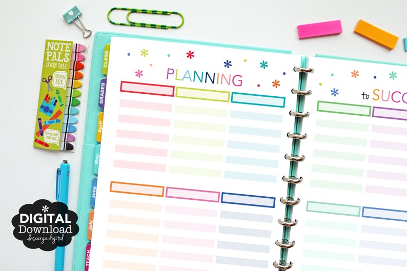 2023-2024 Homeschool Planner / Printable Inserts PDF / Lesson Planner / Virtual Learning, Calendar, Tracking, Big Happy Planner image 6