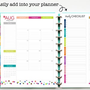 Task Tracker Weekly Checklist Half Sheet, Printable Planner Insert ...