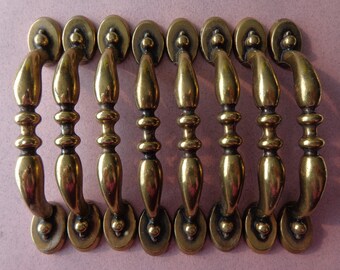 Vintage Modern Copper Pulls 3 Inch Center 6 Sleek Cabinet Etsy