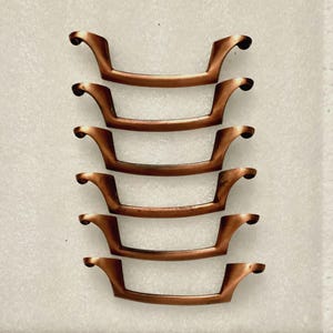 Copper Drawer Pulls 3 inch CtC Vintage Amerock 474 Hardware Set of 6