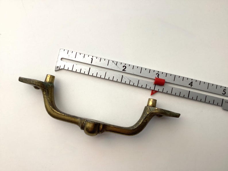 Antique Brass Drawer Pulls 3 Inch Ctc Vintage KBC 16423 Hardware Set of ...