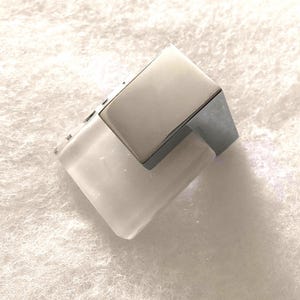 Modern Cabinet Knobs Fused Glass & Chrome Sietto Hardware