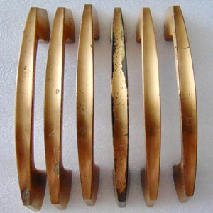 3.5 in Copper Drawer Pulls 6 Vintage Cabinet handles Amerock 1962 Hardware