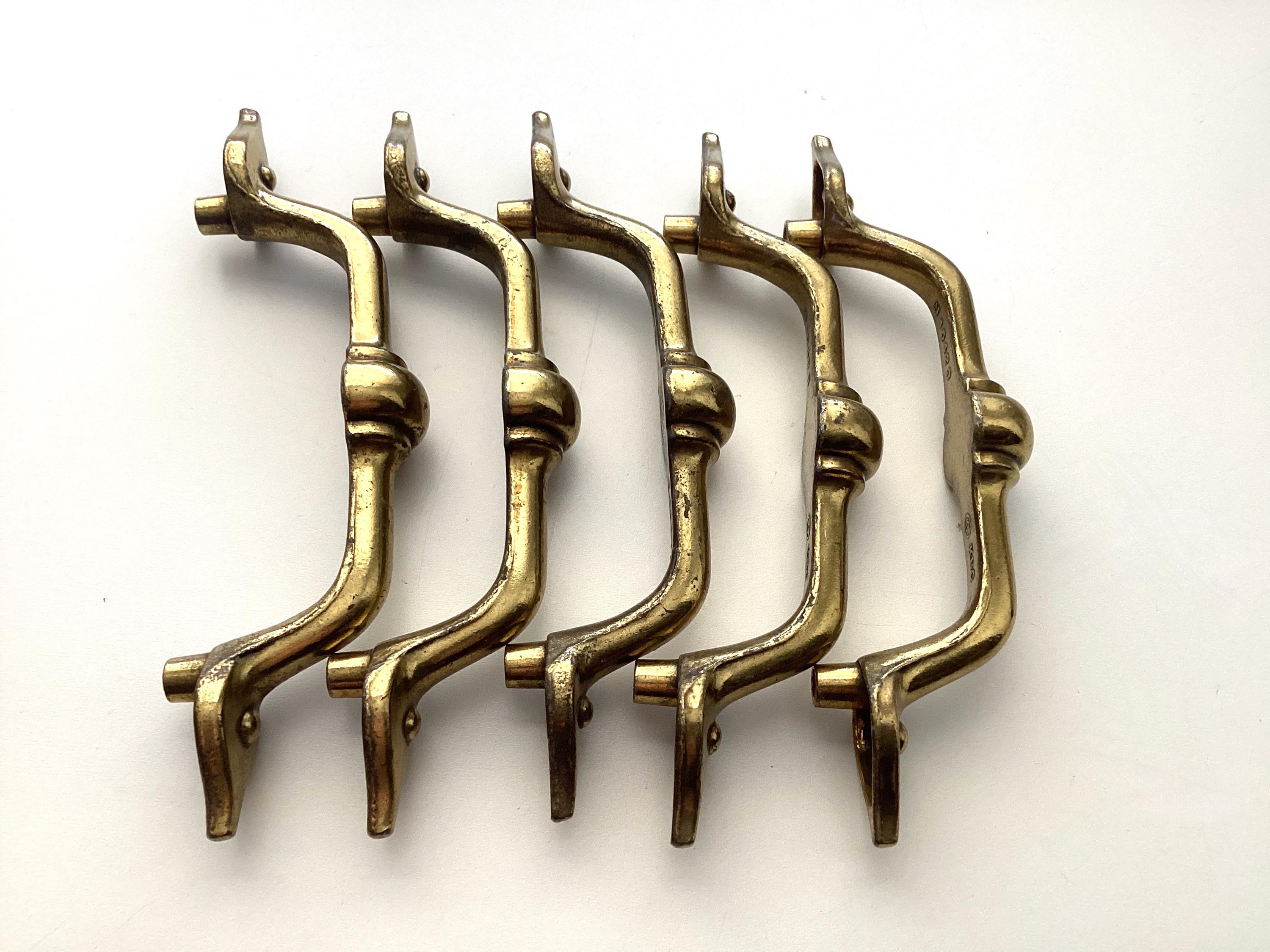 Antique Brass Drawer Pulls 3 Inch Ctc Vintage KBC 16423 Hardware Set of ...
