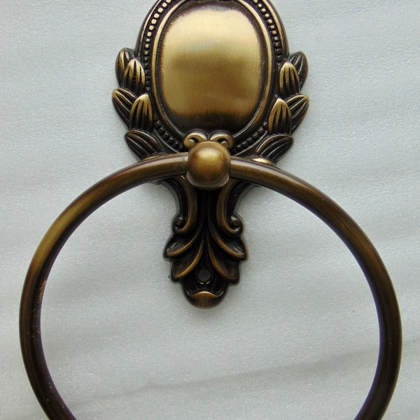 Brass and Black Towel Holder Etsy