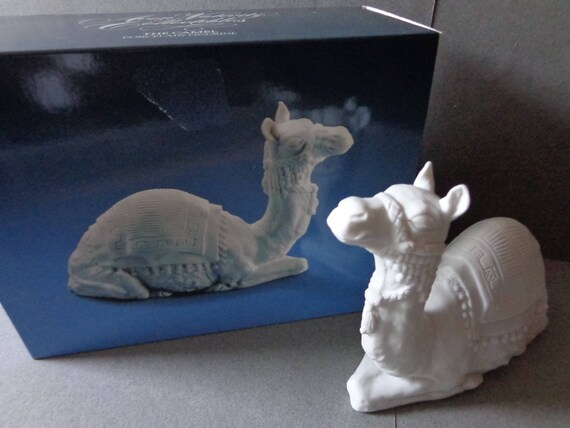 Avon Nativity 1984 Camel Figurine Collectibles, White Porcelain, Comes in original Box