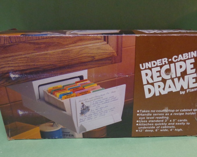 NOS Flambeau Under Recipe Drawer Harvest Gold in Box Etsy
