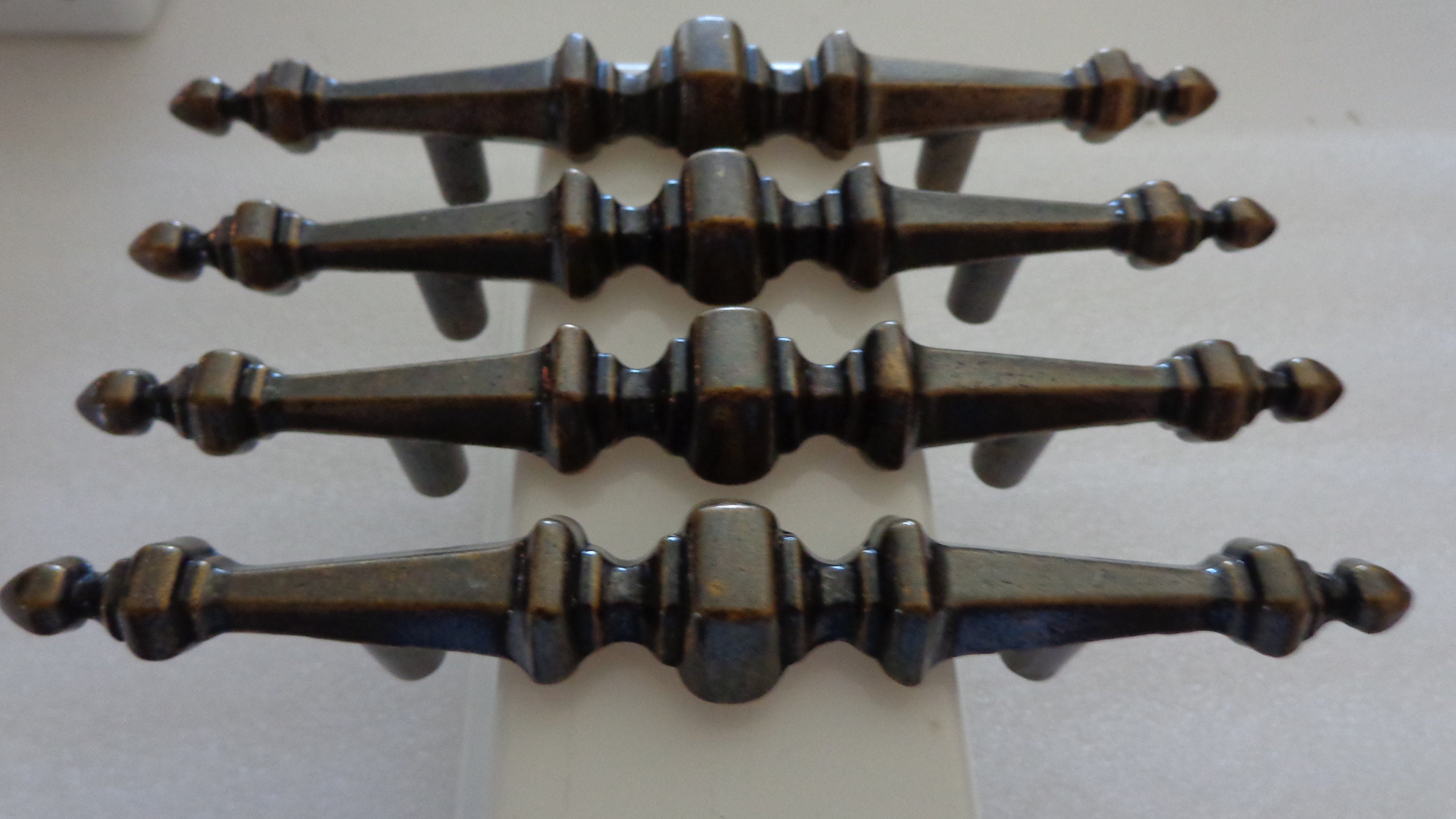 Vintage Belwith Antique Brass Pulls 4 Dresser Etsy