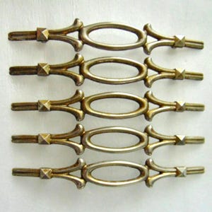 5 in CTC Dresser Handles 5 Well Worn Patina Pulls Vintage metal Hardware