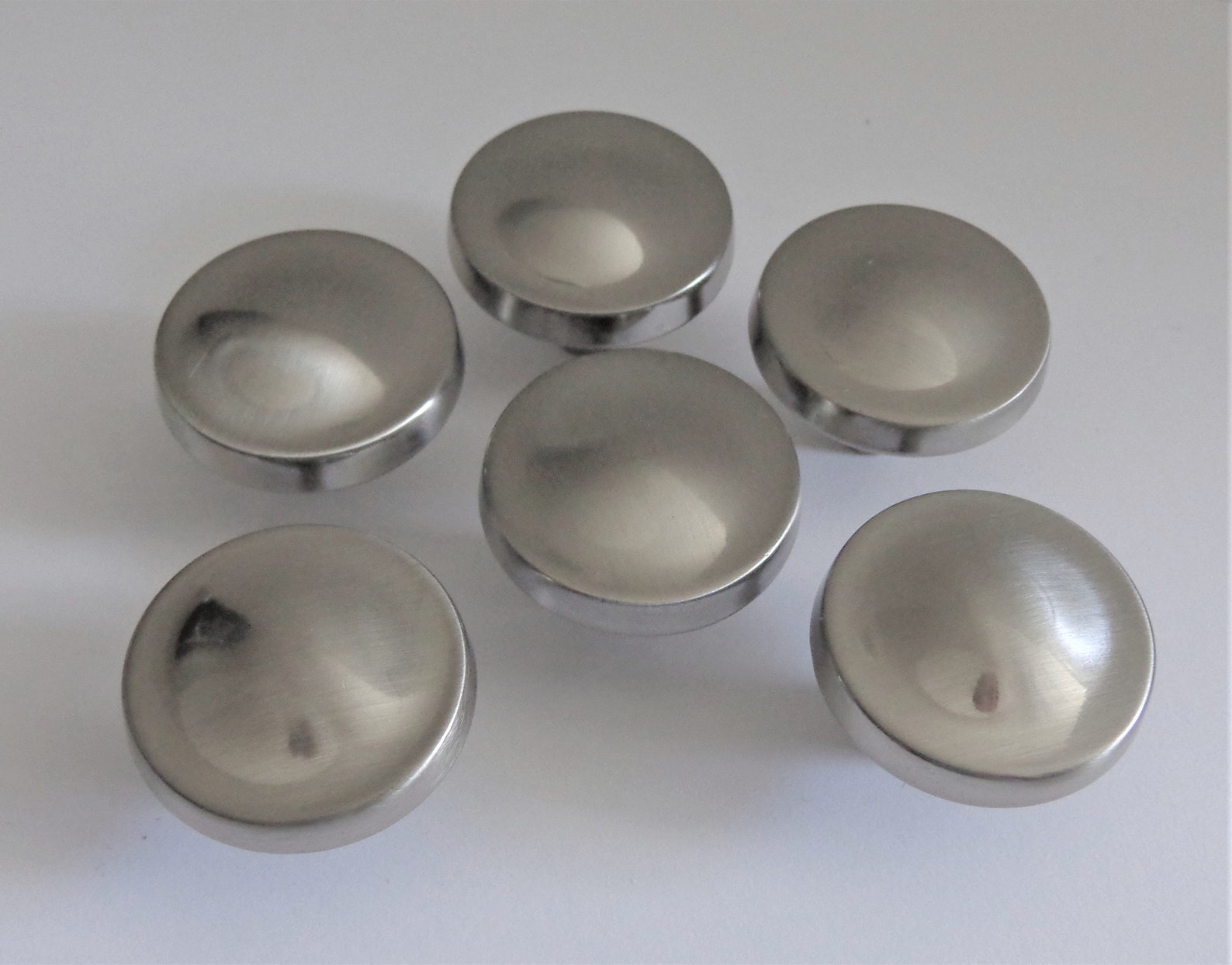 Perillas de plata Hickory 6 redondas perilla de acabado | Etsy