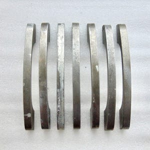MCM Silver Hardware 7 Thin Silver Handles 4 in Centers Modern Aluminum