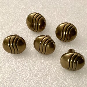 Antique Brass Cabinet Knobs Vintage swirl design 1827 Hardware Set of 5