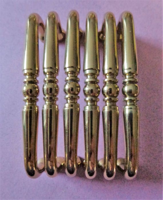 Solid Brass Pulls 3 5 In Centers 6 Belwith Cabinet Handles Etsy