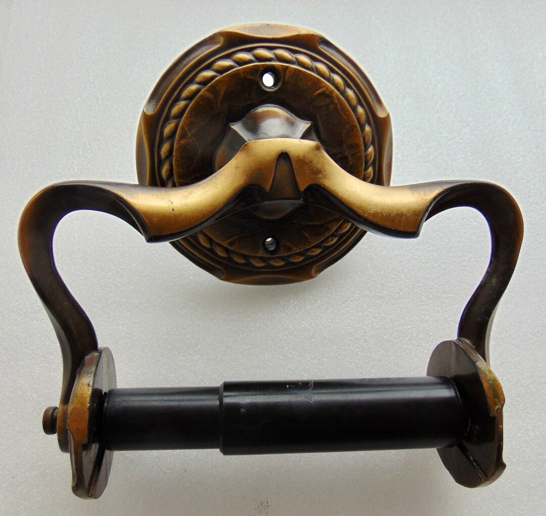 Carriage House Wall Mount Toilet Paper Holder Antique Brass Toilet