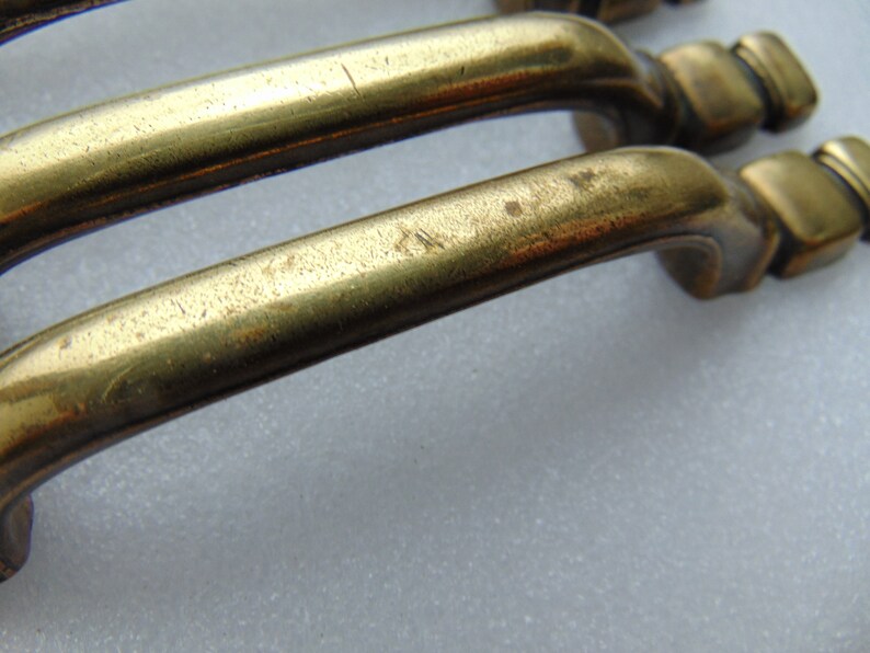 Cabinet Drawer Pulls 3 Inch Ctc Antique Brass Vintage NL Hardware Set ...