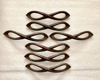 6.75 inch CtC Ribbon Dresser Pulls Vintage KBC Hardware set of 7