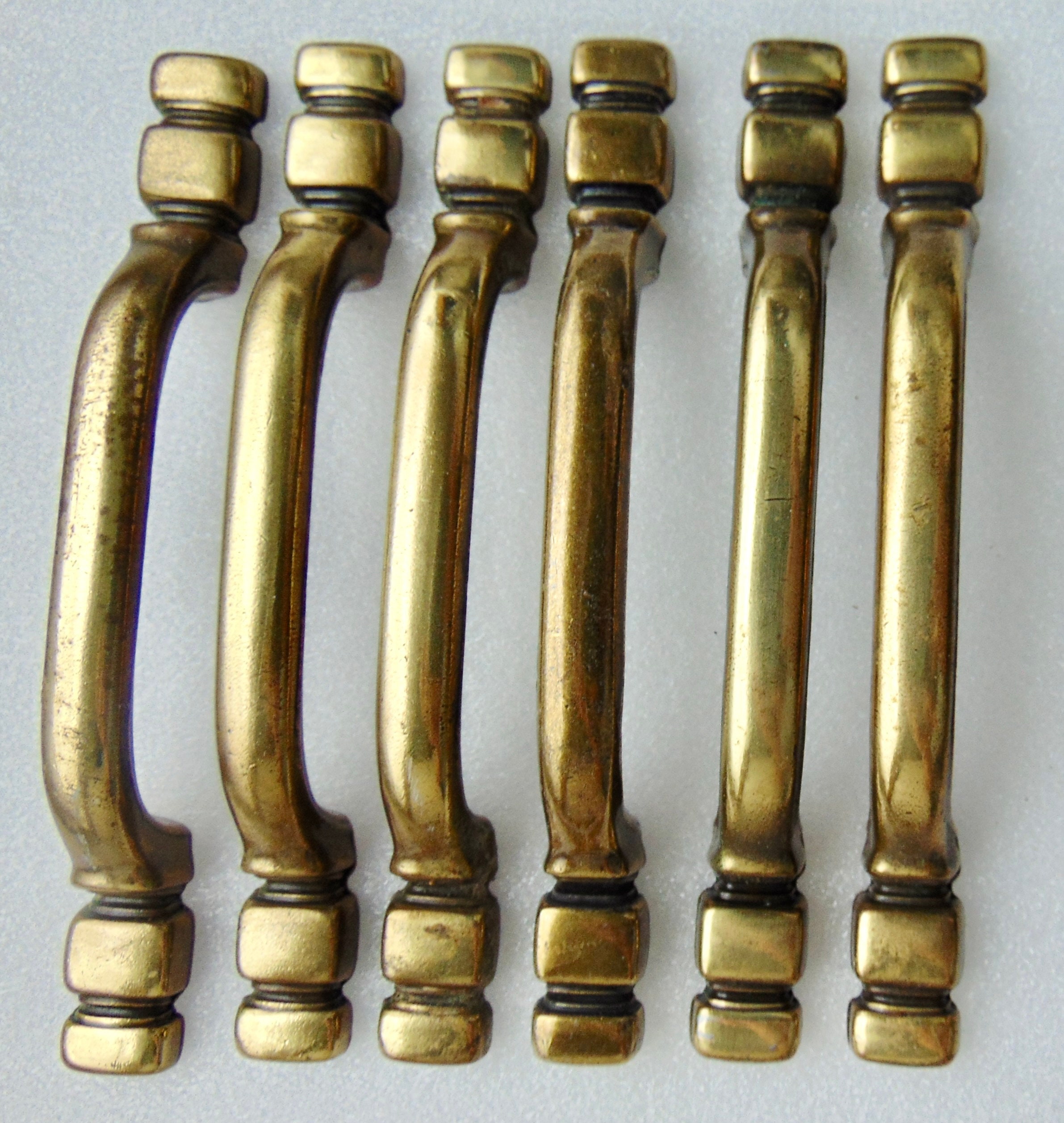 Cabinet Drawer Pulls 3 Inch Ctc Antique Brass Vintage NL Hardware Set ...