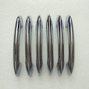 Chrome Cabinet Drawer Door Pulls 2.75 inch CtC Vintage Silver Handles Set of 6