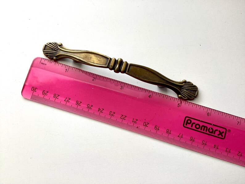 Cabinet Drawer Pulls 3 Inch Ctc Vintage Antique Brass Hardware Set of 7 ...