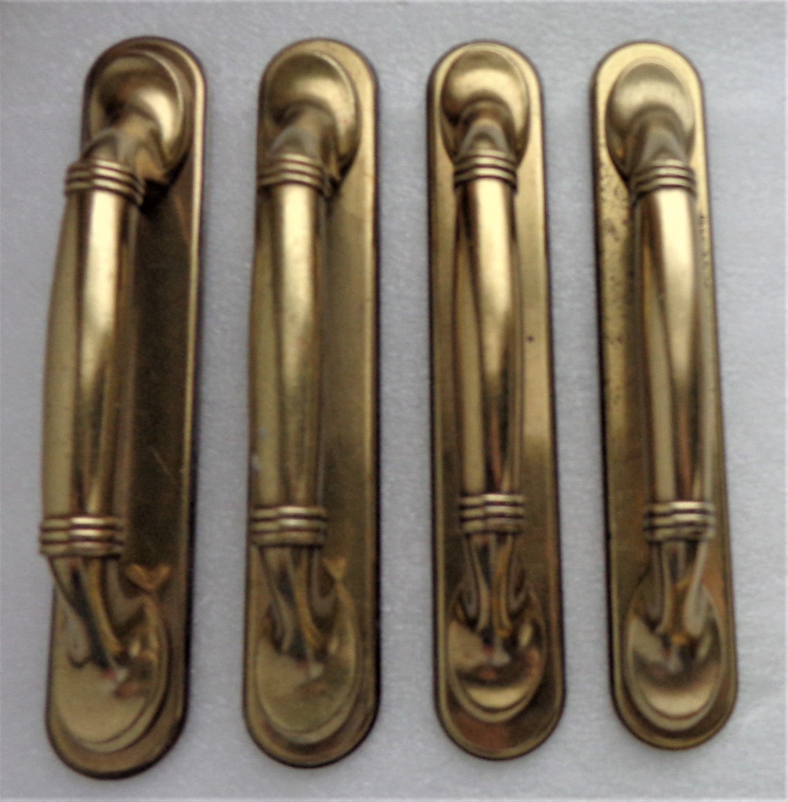 Antique Brass Handles Pulls & Back Plate Sets 3 in Centers Etsy