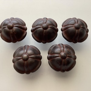 Bronze Flower Dresser Drawer Knob Set of 5
