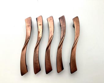 Copper Drawer Pulls 3 inch CtC Vintage Ajax Worn Hardware Set of 5